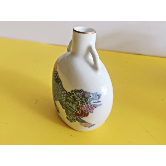 Vintage Noritake Porcelain Foo Dog Dragon Miniature Bud Vase 3 1/4" - Picture 5 of 9